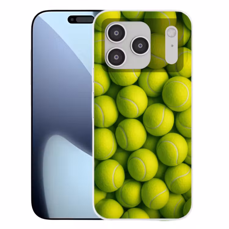Tennisballen - Bal - Geel Telefoonhoesje iPhone 17 Pro klein -3d