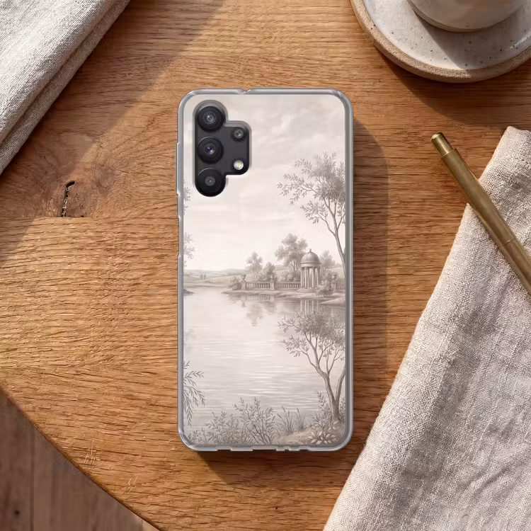 Terras - Water - Natuur - Landschap Telefoonhoesje Samsung Galaxy A32 5G klein -sfeer1
