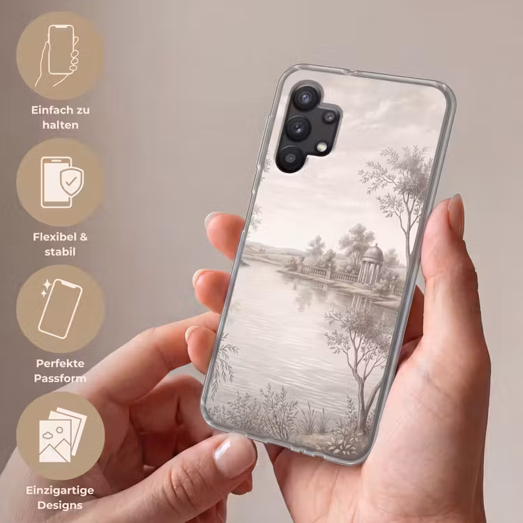 Terras - Water - Natuur - Landschap Telefoonhoesje Samsung Galaxy A32 5G klein -sfeer3_DE