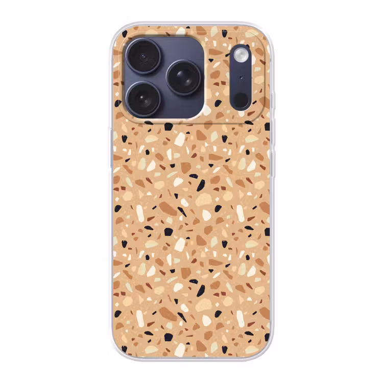Terrazzo - Patroon - Kleurrijk - Oranje Telefoonhoesje iPhone 17 Pro klein 878 -3d