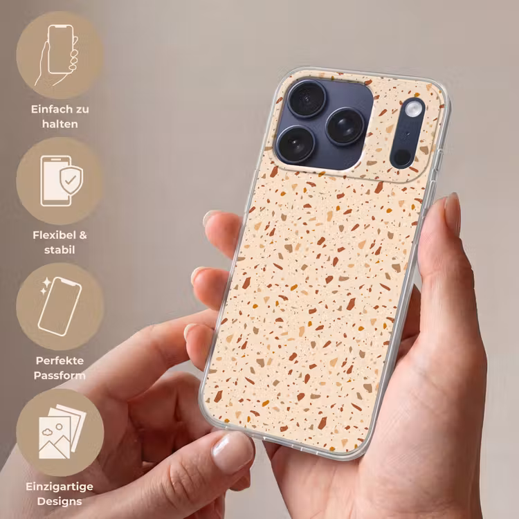 Terrazzo - Patroon - Kleurrijk - Steen Telefoonhoesje iPhone 17 Pro klein 878 -sfeer3_DE