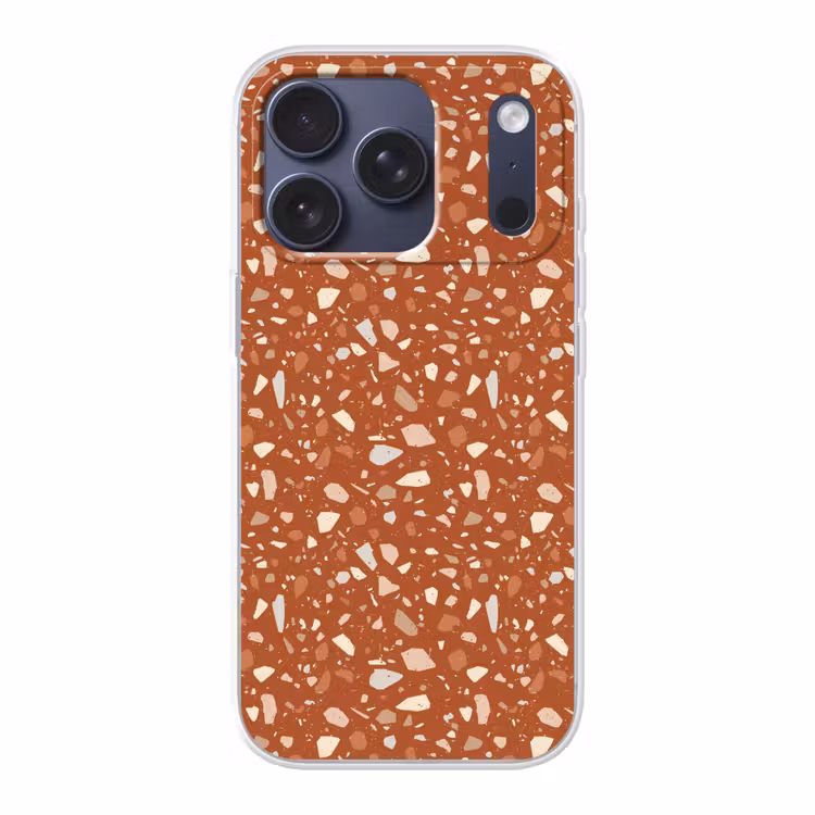 Terrazzo - Patroon - Klei Telefoonhoesje iPhone 17 Pro klein 878 -3d