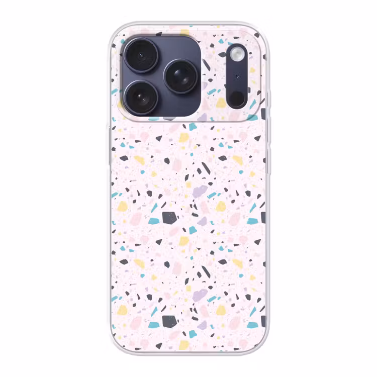 Terrazzo - Patroon - Zacht - Snoep Telefoonhoesje iPhone 17 Pro klein 878 -3d