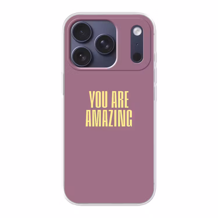 Tekst - Paars - Amazing Telefoonhoesje iPhone 17 Pro klein -3d