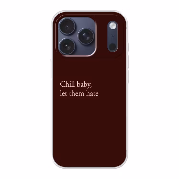 Tekst - Rood - Minimalistisch Telefoonhoesje iPhone 17 Pro klein -3d