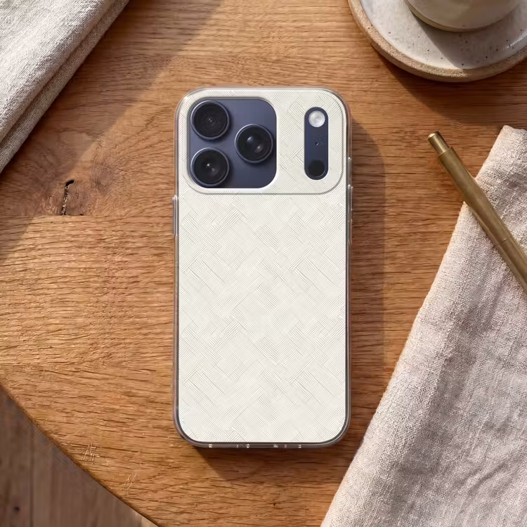 Textuur - Abstract - Beige Telefoonhoesje iPhone 17 Pro klein 878 -sfeer1