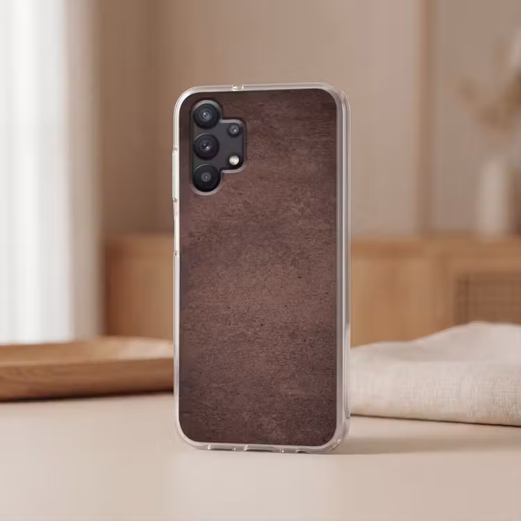 Textuur - Beton - Abstract - Donker - Bruin Telefoonhoesje Samsung Galaxy A32 5G klein -sfeer2
