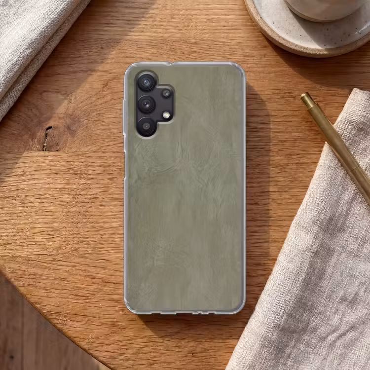 Textuur - Betonlook - Achtergrond - Modern - Groen Telefoonhoesje Samsung Galaxy A32 5G klein -sfeer1