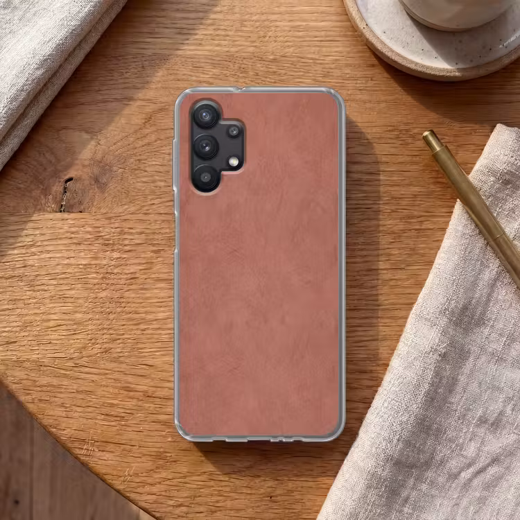 Textuur - Roodbruin - Grof - Modern Telefoonhoesje Samsung Galaxy A32 5G klein -sfeer1
