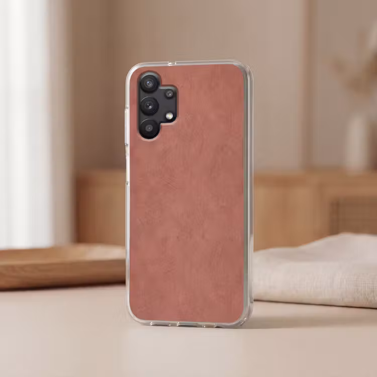 Textuur - Roodbruin - Grof - Modern Telefoonhoesje Samsung Galaxy A32 5G klein -sfeer2