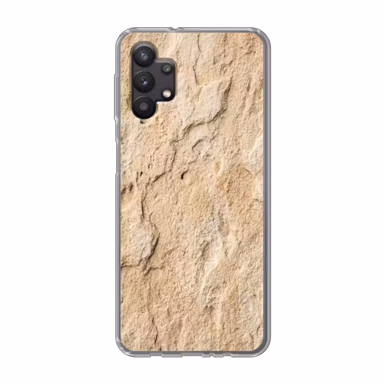 Textuur - Steen - Natuur - Beige Telefoonhoesje Samsung Galaxy A32 5G klein -3d
