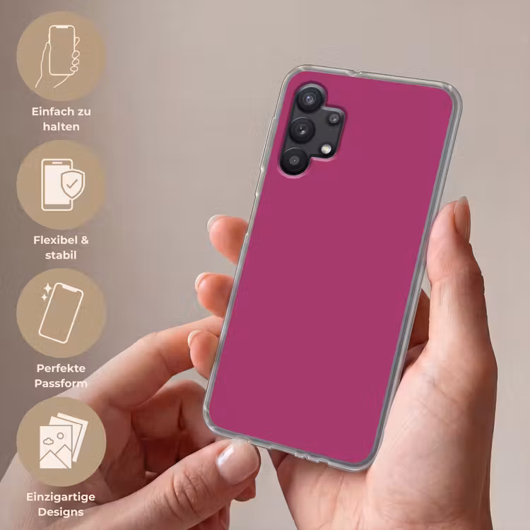 Deep - Magenta - Paars Telefoonhoesje Samsung Galaxy A32 5G klein 346 -sfeer3_DE