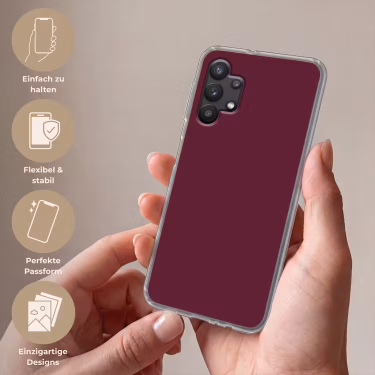 Deep - Plum - Paars Telefoonhoesje Samsung Galaxy A32 5G klein 346 -sfeer3_DE