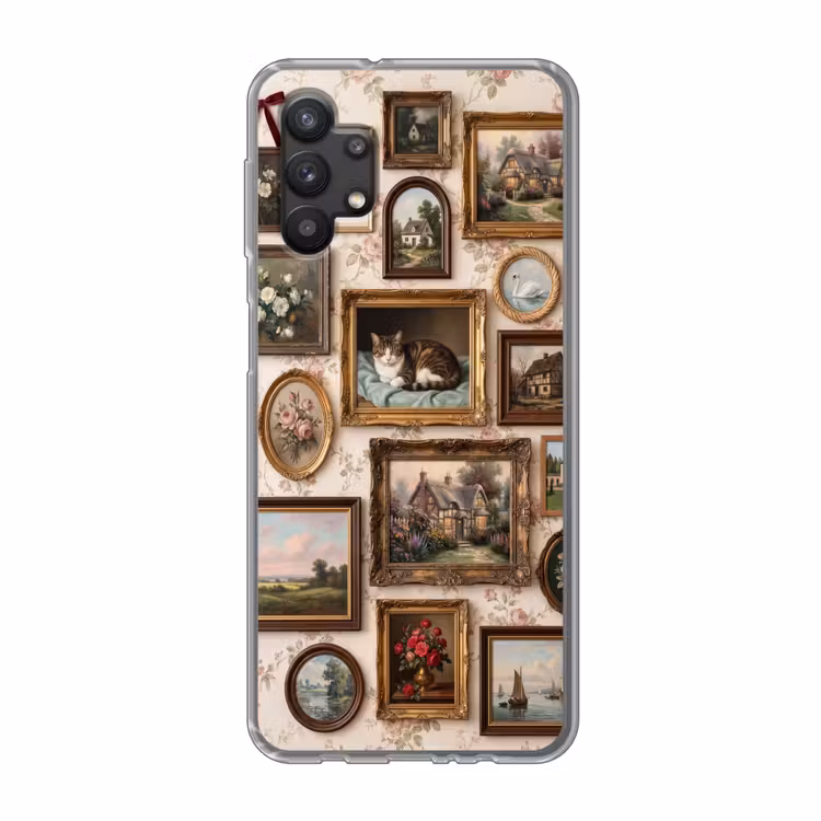 Dier - Kat - Portret - Klassiek Telefoonhoesje Samsung Galaxy A32 5G klein -3d