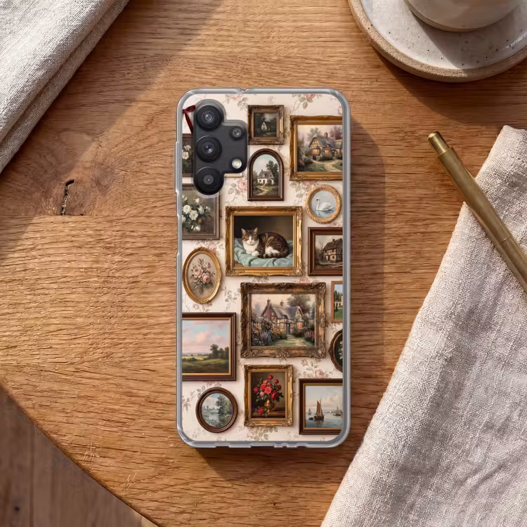 Dier - Kat - Portret - Klassiek Telefoonhoesje Samsung Galaxy A32 5G klein -sfeer1