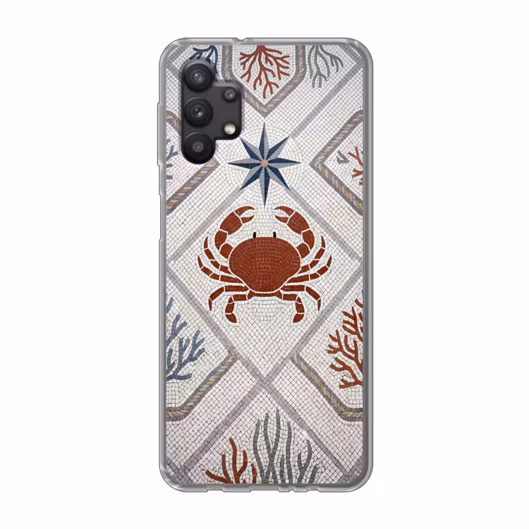 Dier - Mozaïek - Zee - Klassiek - Bruin Telefoonhoesje Samsung Galaxy A32 5G klein -3d