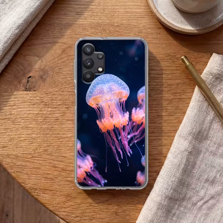 Dier - Onderwater - Natuur - Roze - Mysterieus Telefoonhoesje Samsung Galaxy A32 5G klein -sfeer1