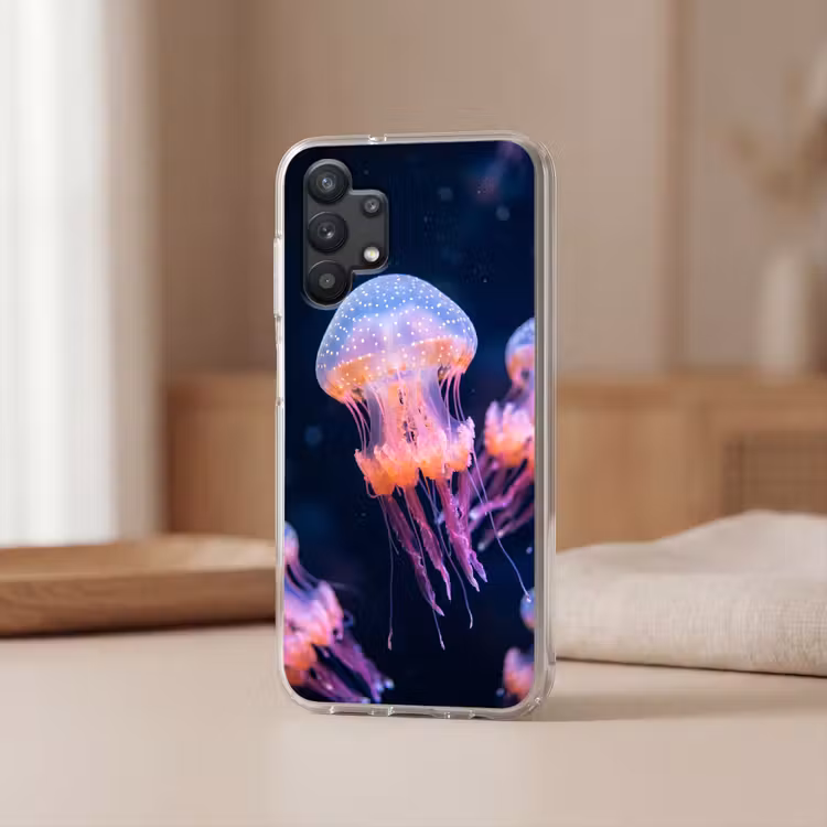 Dier - Onderwater - Natuur - Roze - Mysterieus Telefoonhoesje Samsung Galaxy A32 5G klein -sfeer2