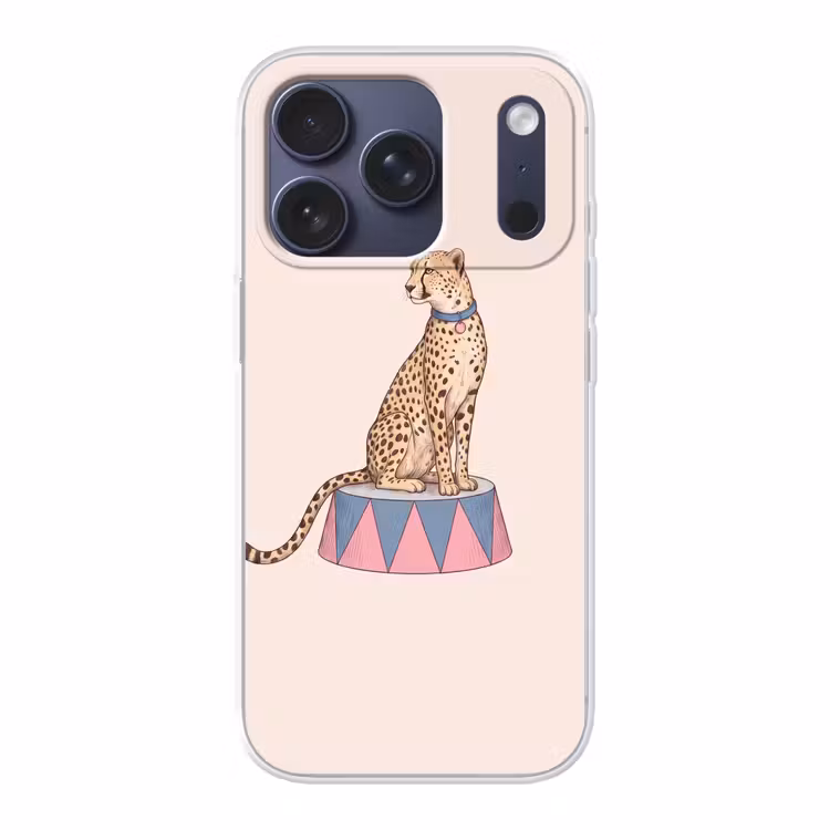 Dieren - Circus - Illustratie - Vintage - Roze Telefoonhoesje iPhone 17 Pro klein -3d