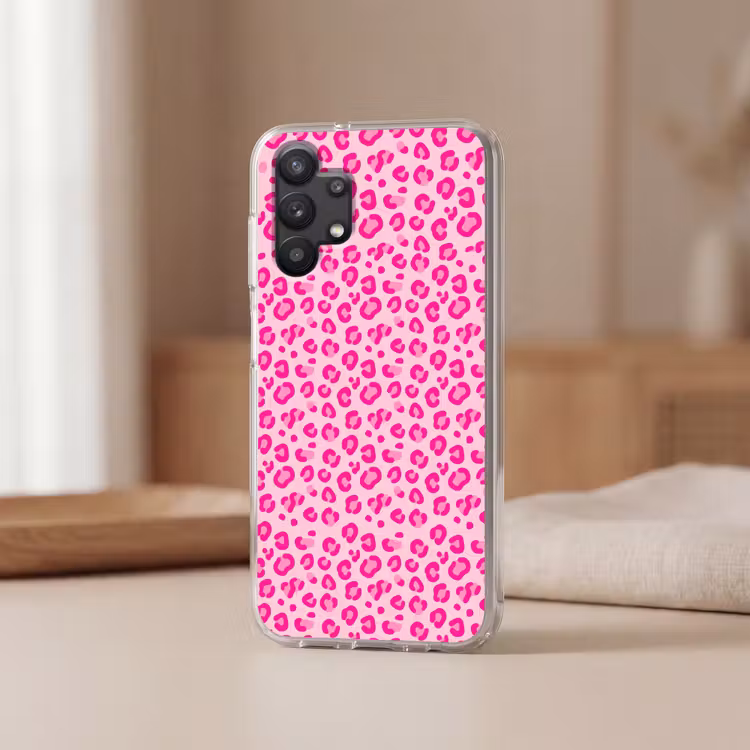 Dierenprint - Patroon - Abstract - Modern - Roze Telefoonhoesje Samsung Galaxy A32 5G klein -sfeer2