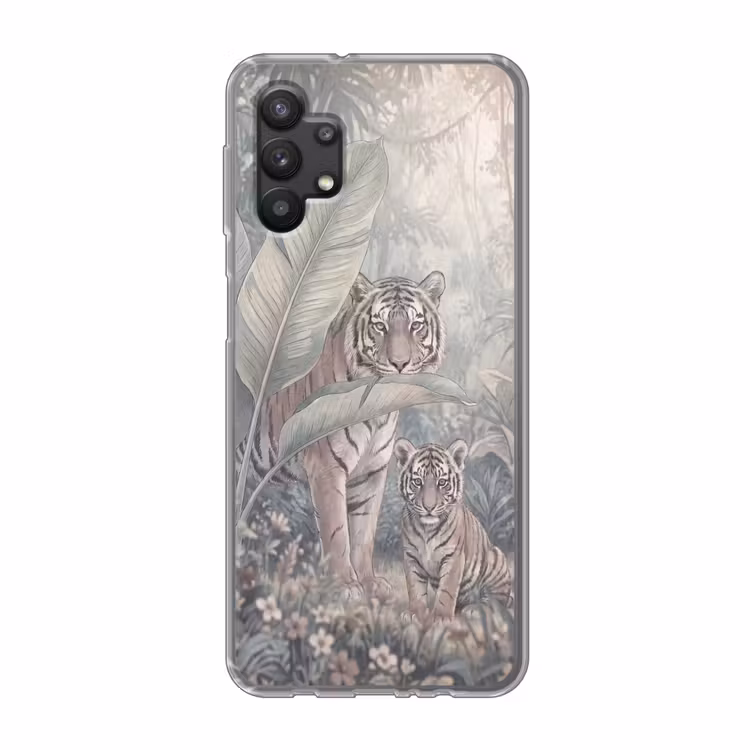 Tijger - Welp - Jungle - Illustratie - Dieren Telefoonhoesje Samsung Galaxy A32 5G klein -3d