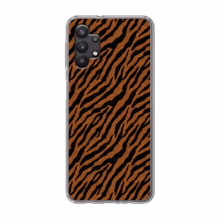 Tijger - Vacht - Zwart Telefoonhoesje Samsung Galaxy A32 5G klein 346 -3d