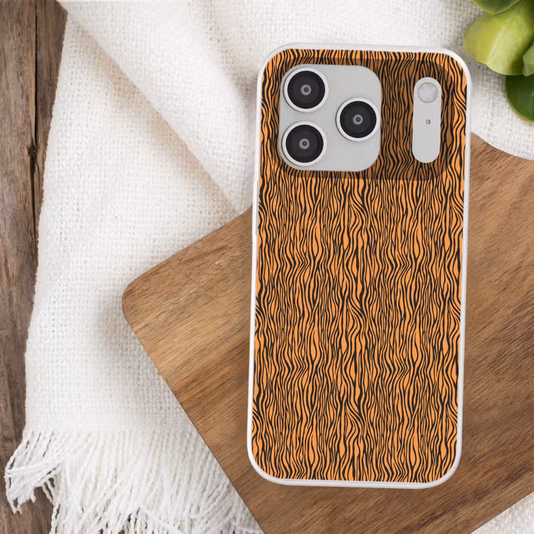Tijger - Oranje - Patroon - Strepen Telefoonhoesje iPhone 17 Pro klein 878 -sfeer1