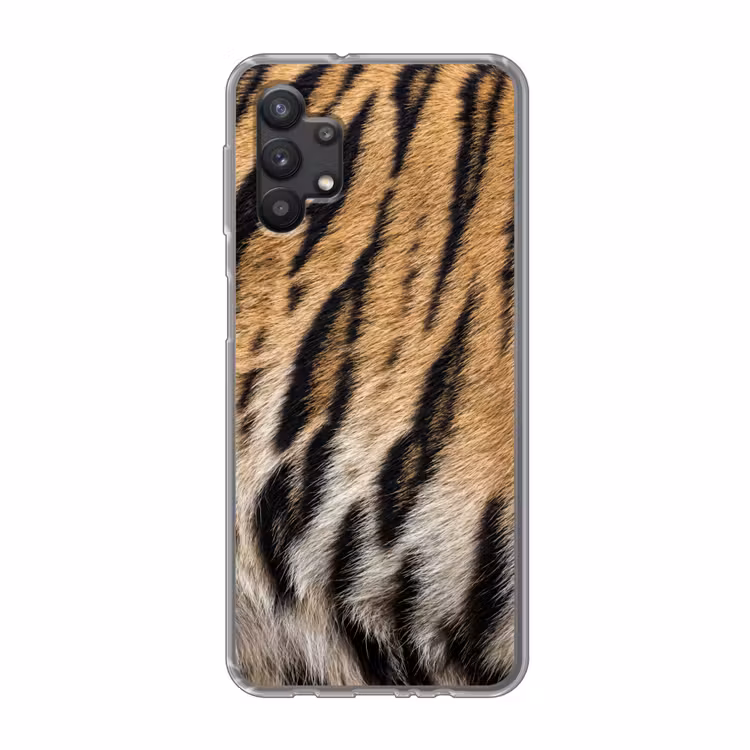 Tijgervacht - Klassiek - Zwart Telefoonhoesje Samsung Galaxy A32 5G klein -3d