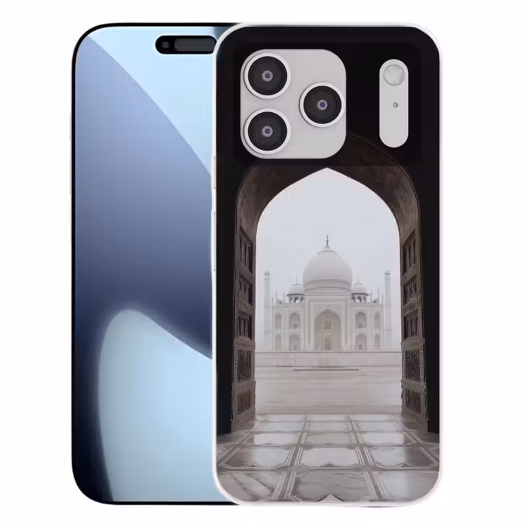 Poort - Symmetrische koepel - Minaretten - Moskee Telefoonhoesje iPhone 17 Pro klein -3d