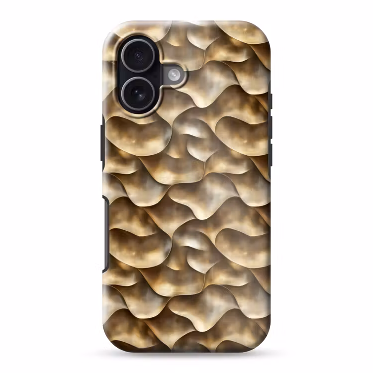 Abstract - Antiek - Goud Toughcase MagSafe Apple iPhone 17 klein 1017 -3d