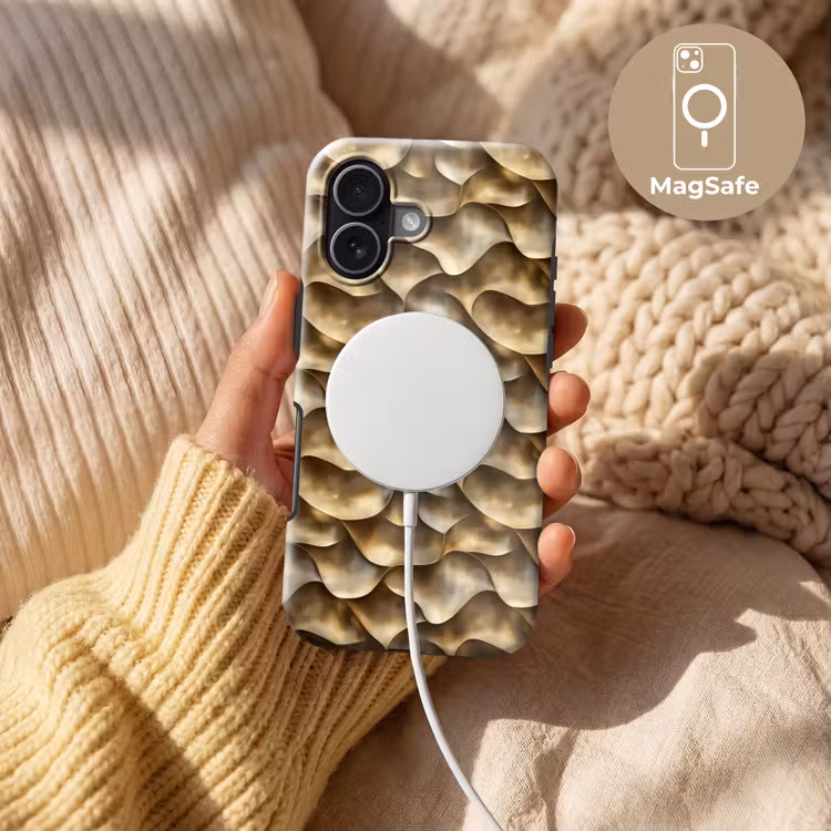 Abstract - Antiek - Goud Toughcase MagSafe Apple iPhone 17 klein 1017 -USP_MagsafeV