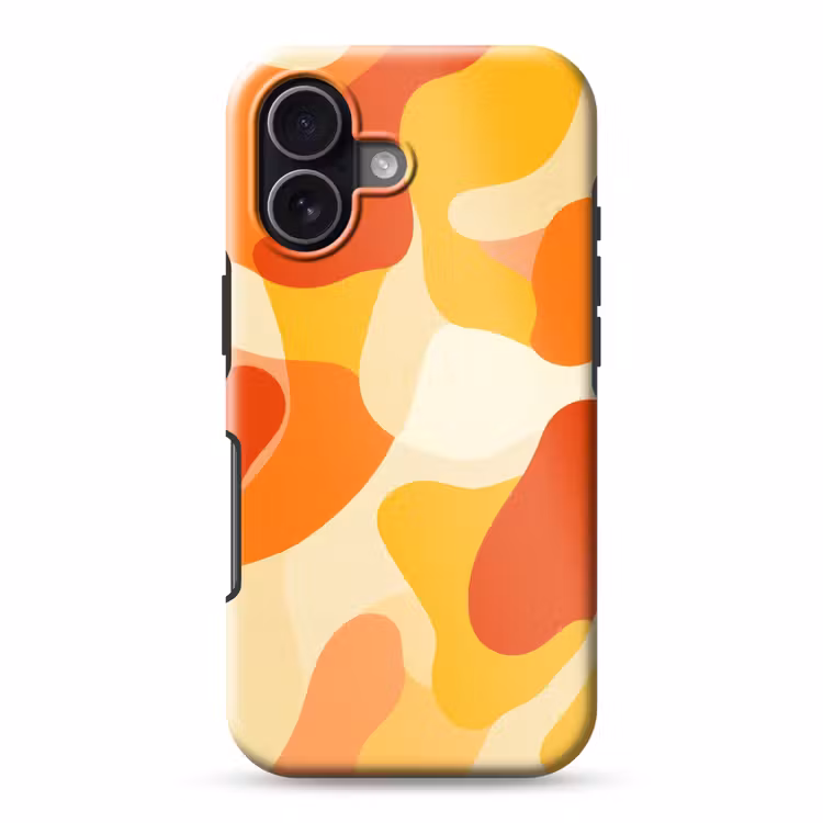 Abstract - Vormen - Oranje Toughcase MagSafe Apple iPhone 17 klein -3d