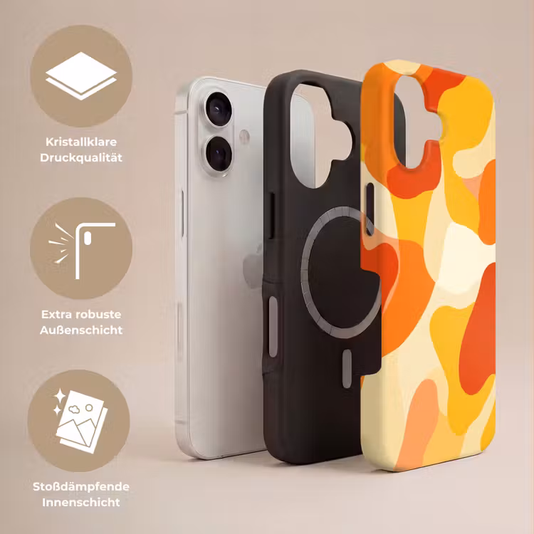 Abstract - Vormen - Oranje Toughcase MagSafe Apple iPhone 17 klein -USP_Lagen_DE
