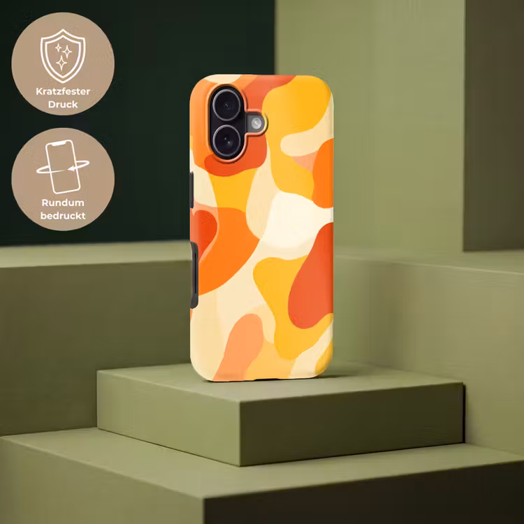 Abstract - Vormen - Oranje Toughcase MagSafe Apple iPhone 17 klein -USP_PrintM_DE