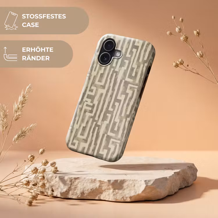 Abstract - Geometrisch - Groen Toughcase MagSafe Apple iPhone 17 klein 1017 -USP_RandenV_DE
