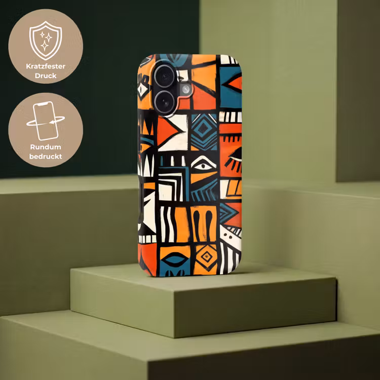 Abstract - Gezichten - Mozaïek Toughcase MagSafe Apple iPhone 17 klein -USP_PrintM_DE