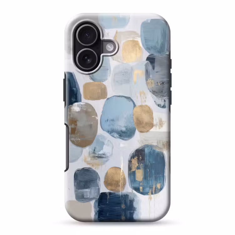 Abstract - Goud - Vormen Toughcase MagSafe Apple iPhone 17 klein -3d