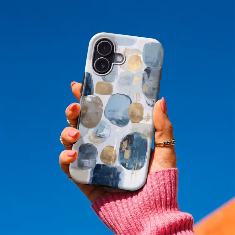 Abstract - Goud - Vormen Toughcase MagSafe Apple iPhone 17 klein -Sfeer1V