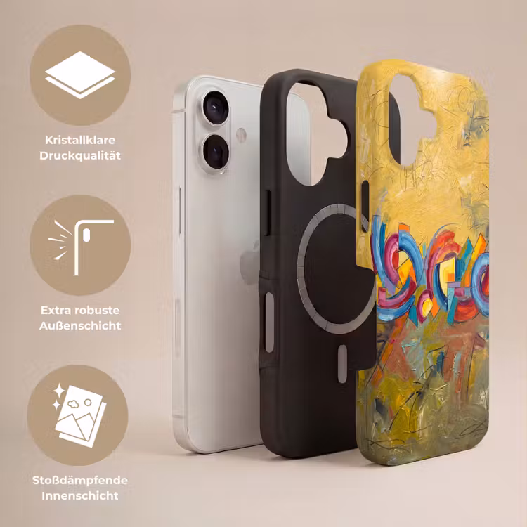 Abstract - Cirkels - Schilderij - Kleurrijk - Dynamisch Toughcase MagSafe Apple iPhone 17 klein -USP_Lagen_DE