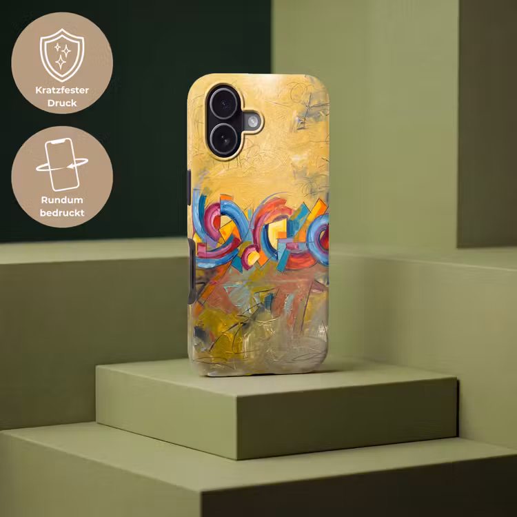 Abstract - Cirkels - Schilderij - Kleurrijk - Dynamisch Toughcase MagSafe Apple iPhone 17 klein -USP_PrintM_DE