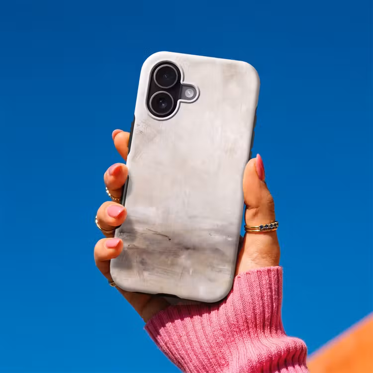 Abstrakt - Landschap - Modern - Beige - Kunst Toughcase MagSafe Apple iPhone 17 klein -Sfeer1V