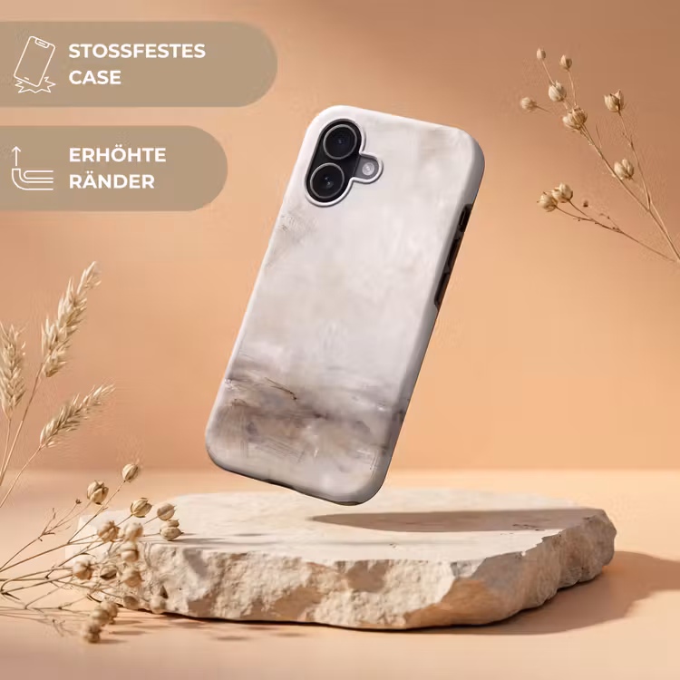Abstrakt - Landschap - Modern - Beige - Kunst Toughcase MagSafe Apple iPhone 17 klein -USP_RandenV_DE