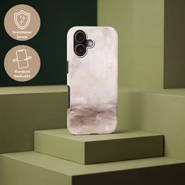 Abstrakt - Landschap - Modern - Beige - Kunst Toughcase MagSafe Apple iPhone 17 klein -USP_PrintM_DE
