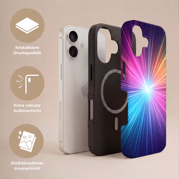 Abstract - Light - Burst - Modern - Colorful Toughcase MagSafe Apple iPhone 17 klein -USP_Lagen_DE