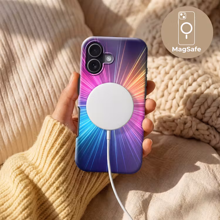 Abstract - Light - Burst - Modern - Colorful Toughcase MagSafe Apple iPhone 17 klein -USP_MagsafeV