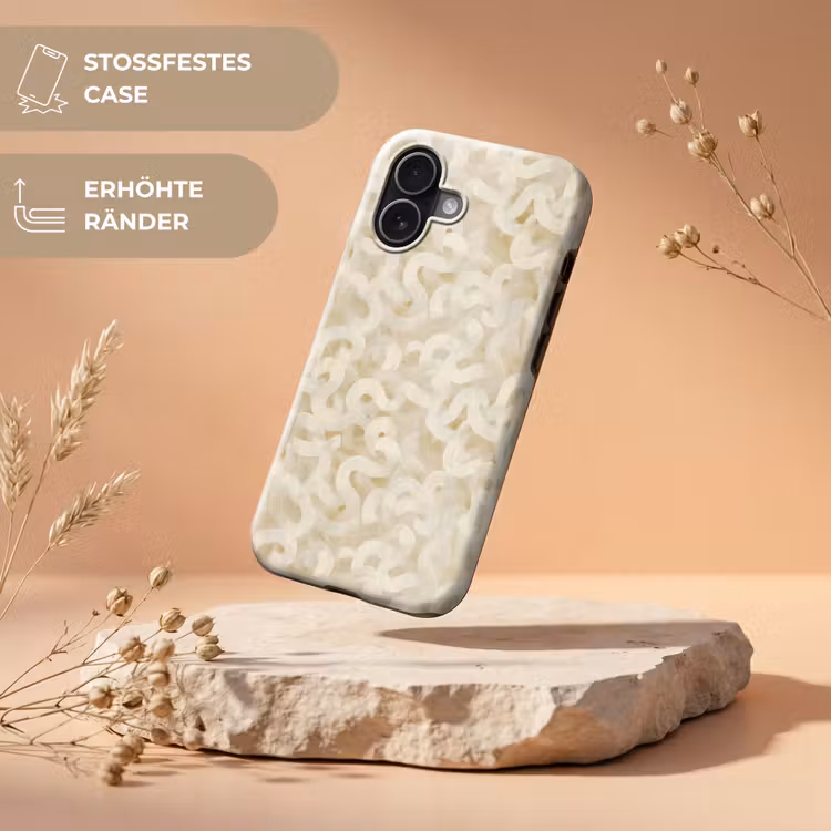 Abstract - Lijnen - Beige Toughcase MagSafe Apple iPhone 17 klein 1017 -USP_RandenV_DE