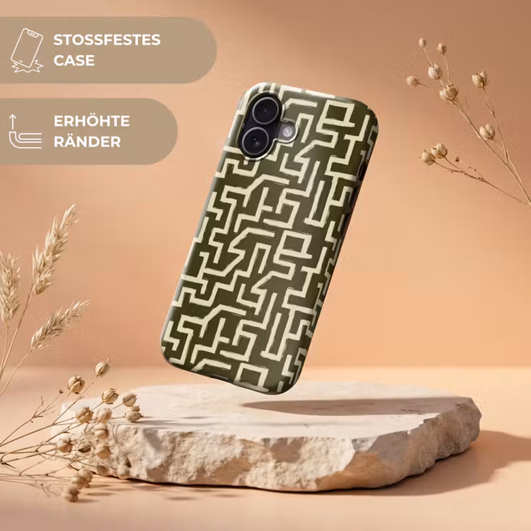 Abstract - Lijnen - Groen Toughcase MagSafe Apple iPhone 17 klein 1017 -USP_RandenV_DE