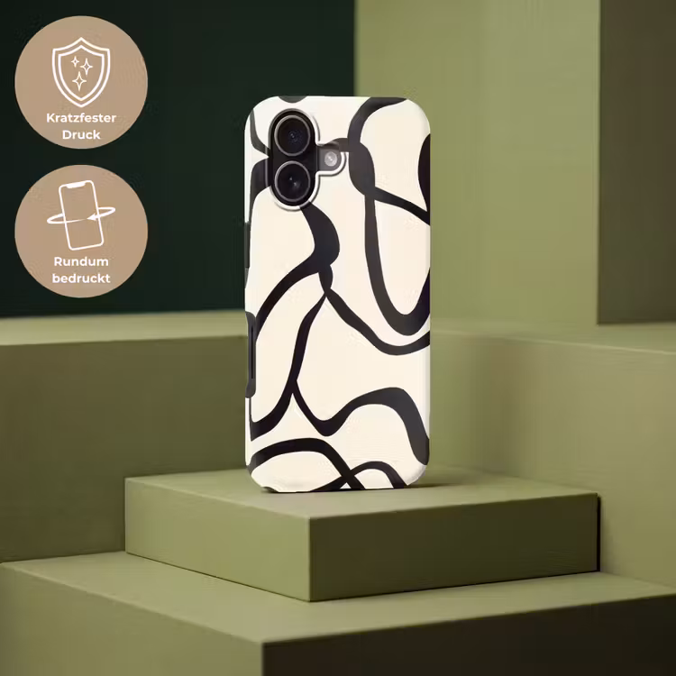 Abstract - Lijnen - Modern - Beige Toughcase MagSafe Apple iPhone 17 klein -USP_PrintM_DE