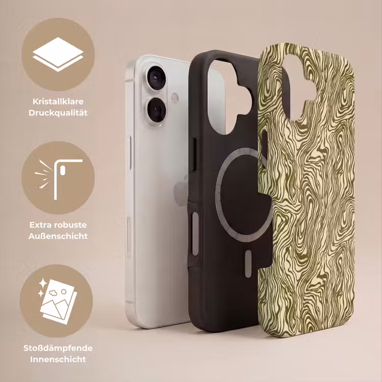 Abstract - Marmer - Groen Toughcase MagSafe Apple iPhone 17 klein 1017 -USP_Lagen_DE