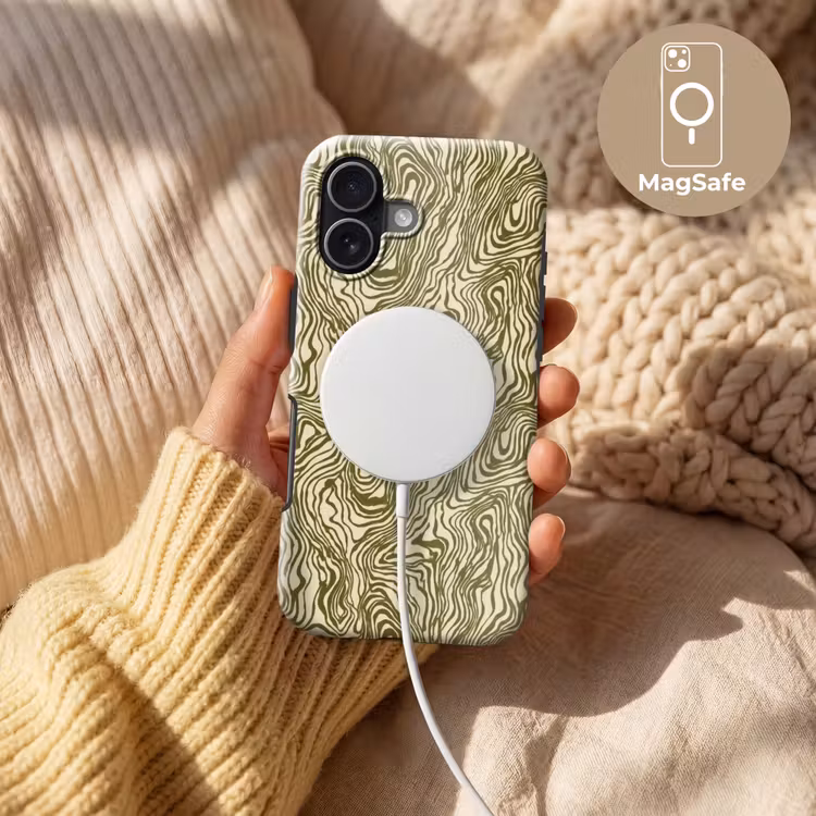 Abstract - Marmer - Groen Toughcase MagSafe Apple iPhone 17 klein 1017 -USP_MagsafeV